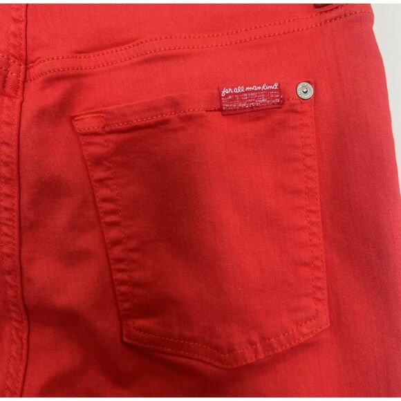 Jen 7 By 7 For All Mankind Jeans Women's Ankle Skinny Pants Size 4 27 NWT Red - Picture 8 of 12